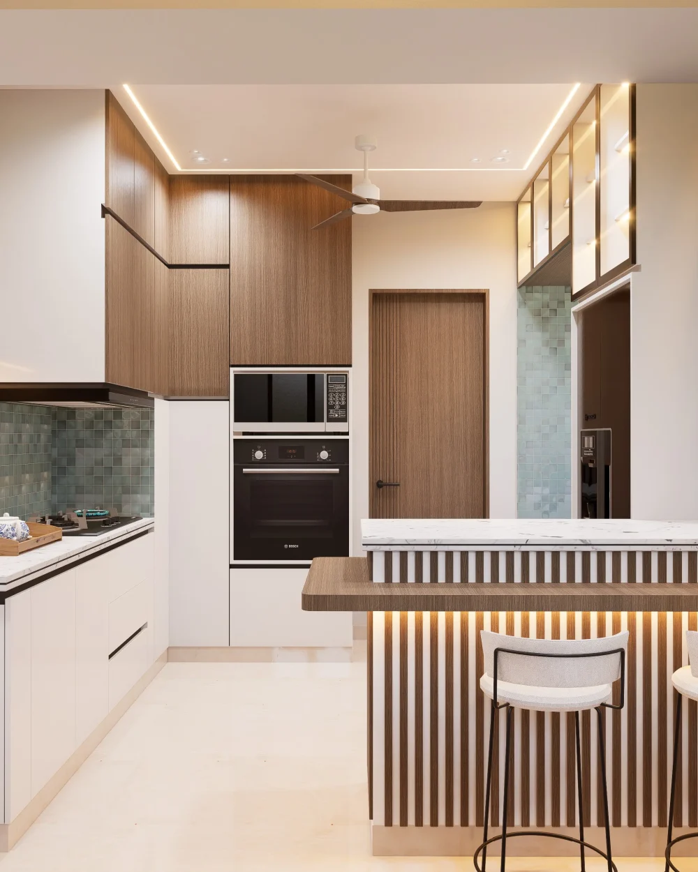 kitchen design at 10 marla house iqbal garden, ryk